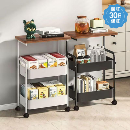 大人気！Hanpita™（ハンピタ）No.1✨ 北欧風 多機能収納ワゴンテーブル