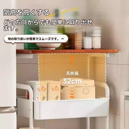 大人気！Hanpita™（ハンピタ）No.1✨ 北欧風 多機能収納ワゴンテーブル