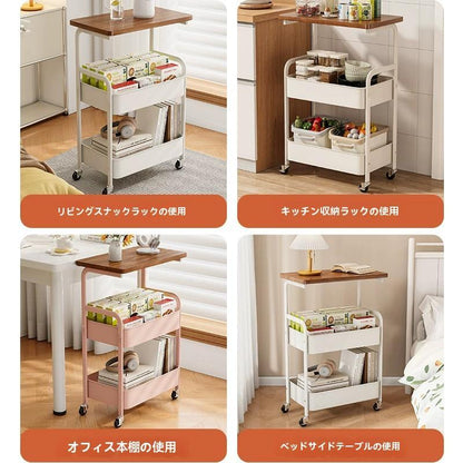 大人気！Hanpita™（ハンピタ）No.1✨ 北欧風 多機能収納ワゴンテーブル