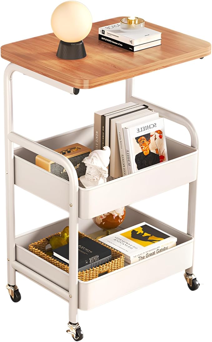 大人気！Hanpita™（ハンピタ）No.1✨ 北欧風 多機能収納ワゴンテーブル